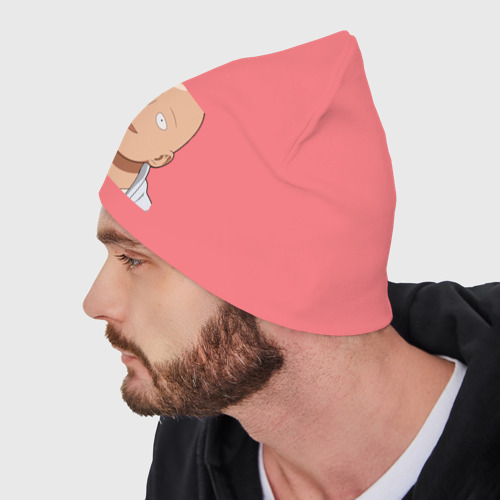 Мужская шапка демисезонная Saitama - Okey, цвет розовый - фото 4