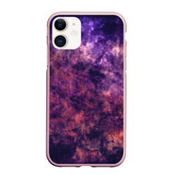 Текстура - Purple galaxy – Чехол для iPhone 11 матовый с принтом купить