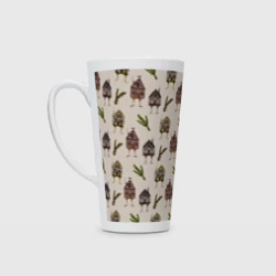 Кружка Латте Избушки и сосновые веточки