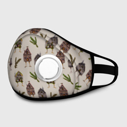 Маска из неопрена Избушки и сосновые веточки