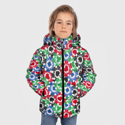 Зимняя куртка для мальчиков 3D Фишки, Ставки, Покер - фото 2