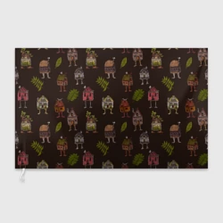 Флаг 3D Много разных избушек