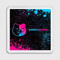 Магнит 55*55 Danganronpa - neon gradient: надпись и символ