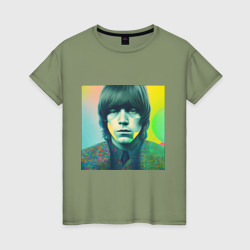 Женская футболка хлопок Brian Jones Pop Glitch Art