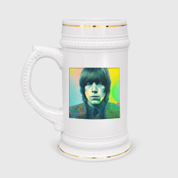 Кружка пивная Brian Jones Pop Glitch Art