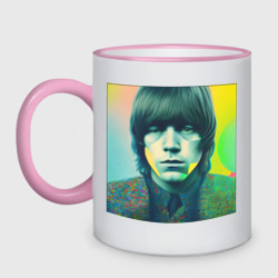 Кружка двухцветная Brian Jones Pop Glitch Art