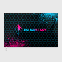 Флаг 3D No Man's Sky - neon gradient: надпись и символ