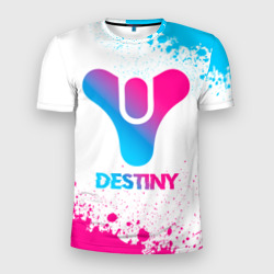 Мужская футболка 3D Slim Destiny neon gradient style