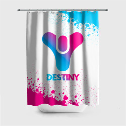 Штора 3D для ванной Destiny neon gradient style