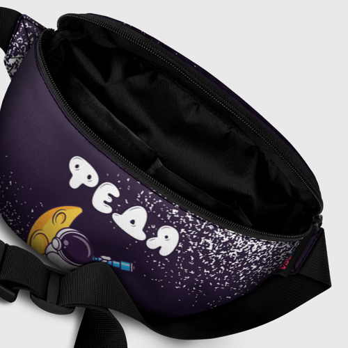 Поясная сумка 3D с принтом Федя космонавт отдыхает на Луне, фото #6