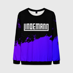 Мужской свитшот 3D Lindemann purple grunge