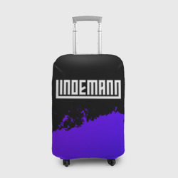 Чехол для чемодана 3D Lindemann purple grunge