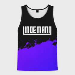 Мужская майка 3D Lindemann purple grunge