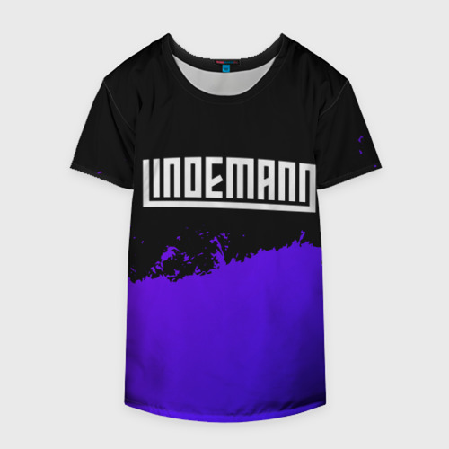 Накидка на куртку 3D Lindemann purple grunge, цвет 3D печать - фото 4