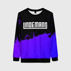 Женский свитшот 3D Lindemann purple grunge