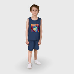 Детская пижама с шортами хлопок Brian Jones Cartoon Glitch Art - фото 2