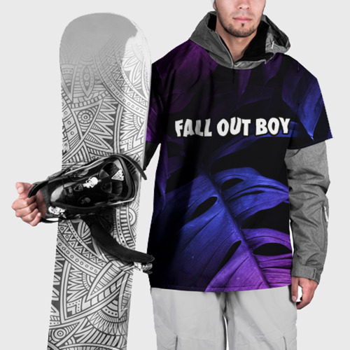 Накидка на куртку 3D Fall Out Boy neon monstera, цвет 3D печать