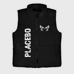 Мужской жилет утепленный 3D Placebo glitch на темном фоне: надпись, символ
