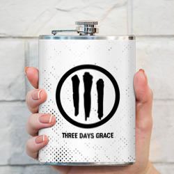 Фляга Three Days Grace glitch на светлом фоне - фото 2