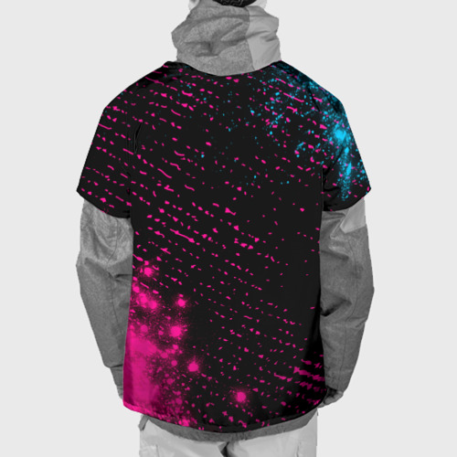 Накидка на куртку 3D Coldplay - neon gradient: надпись, символ, цвет 3D печать - фото 2