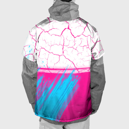 Накидка на куртку 3D Garbage neon gradient style: символ сверху, цвет 3D печать - фото 2