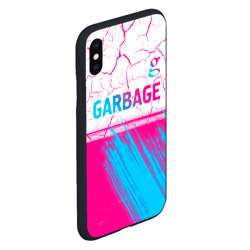 Чехол для iPhone XS Max матовый Garbage neon gradient style: символ сверху - фото 2