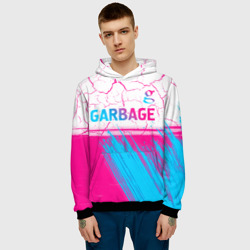 Мужская толстовка 3D Garbage neon gradient style: символ сверху - фото 2