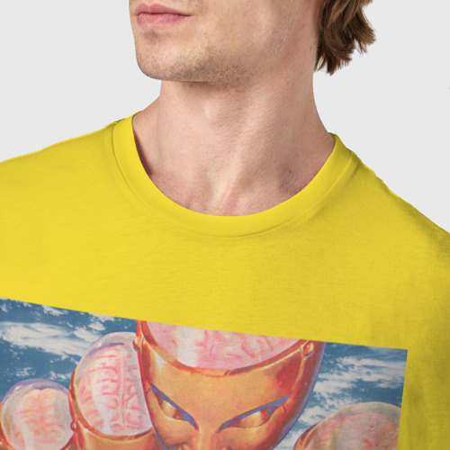 Мужская футболка хлопок Мир сюрреализма - космос, цвет желтый - фото 6
