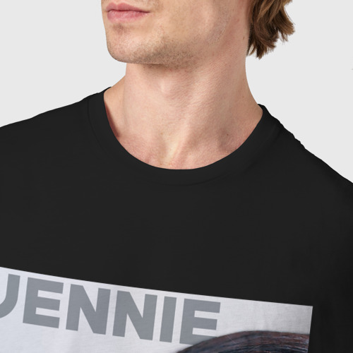 Мужская футболка хлопок с принтом Blackpink Jennie, фото #4