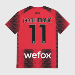 Мужская футболка 3D Златан Ибрагимович Милан форма 23-24 домашняя