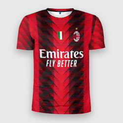 ФК Милан форма 23-24 домашняя – Мужская футболка 3D Slim с принтом купить со скидкой в -9%