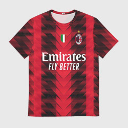 Мужская футболка 3D ФК Милан форма 23-24 домашняя