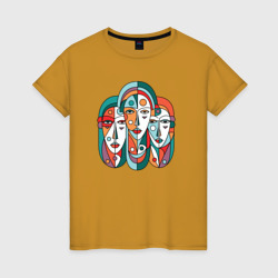 Женская футболка хлопок Три сестры