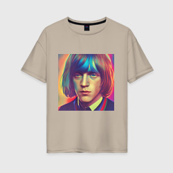 Brian Jones Glitch Art – Женская футболка хлопок Oversize с принтом купить со скидкой в -16%