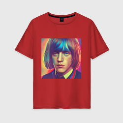 Brian Jones Glitch Art – Женская футболка хлопок Oversize с принтом купить со скидкой в -16%