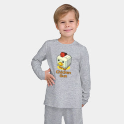 Детская пижама с лонгсливом хлопок Chicken Gun: цыпленок - фото 2
