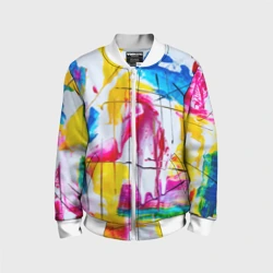 Детский бомбер 3D Красочная картина - разноцветная абстракция