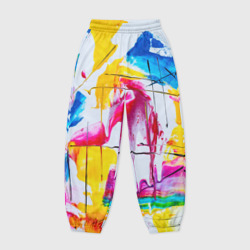 Женские джоггеры оверсайз 3D Красочная картина - разноцветная абстракция