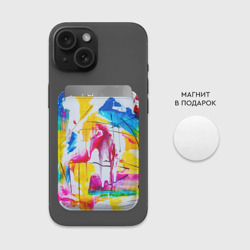 Картхолдер Magsafe магнитный Красочная картина - разноцветная абстракция - фото 2