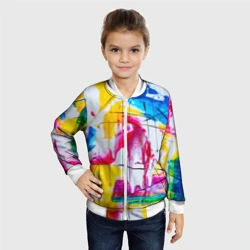 Детский бомбер 3D Красочная картина - разноцветная абстракция - фото 2