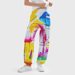 Женские джоггеры оверсайз 3D Красочная картина - разноцветная абстракция - фото 2