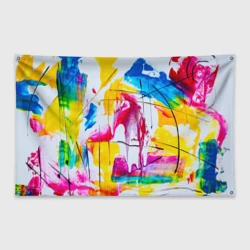 Флаг-баннер Красочная картина - разноцветная абстракция