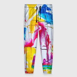 Женские брюки 3D Красочная картина - разноцветная абстракция