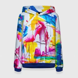 Женская толстовка 3D Красочная картина - разноцветная абстракция