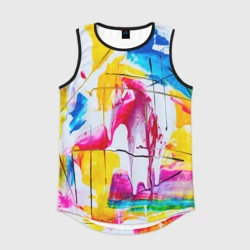 Мужская спортивная майка 3D Красочная картина - разноцветная абстракция
