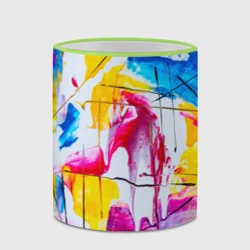 Кружка с полной запечаткой Красочная картина - разноцветная абстракция - фото 2
