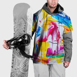 Накидка на куртку 3D Красочная картина - разноцветная абстракция