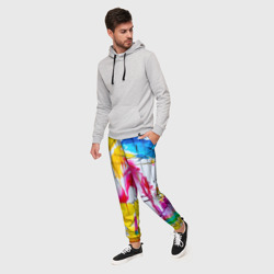 Мужские брюки 3D Красочная картина - разноцветная абстракция - фото 2