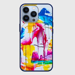 Чехол для iPhone 13 Pro Красочная картина - разноцветная абстракция