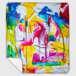 Плед с рукавами Красочная картина - разноцветная абстракция